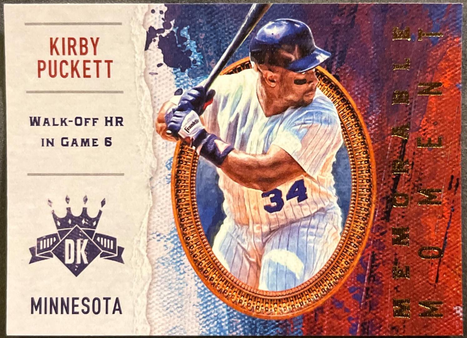 Kirby Puckett #MM-9 Baseball Cards 2017 Panini Diamond Kings Memorable Moment