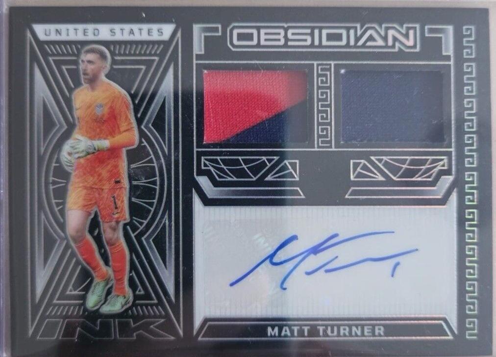 Matt Turner #DJ-MT 2023 Panini Obsidian Dual Jersey Ink Soccer