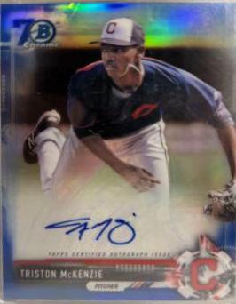 Triston McKenzie #CPA-TM 2017 Bowman Prospect Autographs Baseball