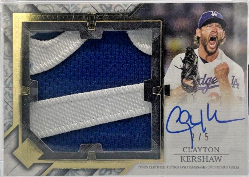Clayton Kershaw #TJPA-CK Baseball Cards 2024 Topps Transcendent Collection Jumbo Patch Autograph