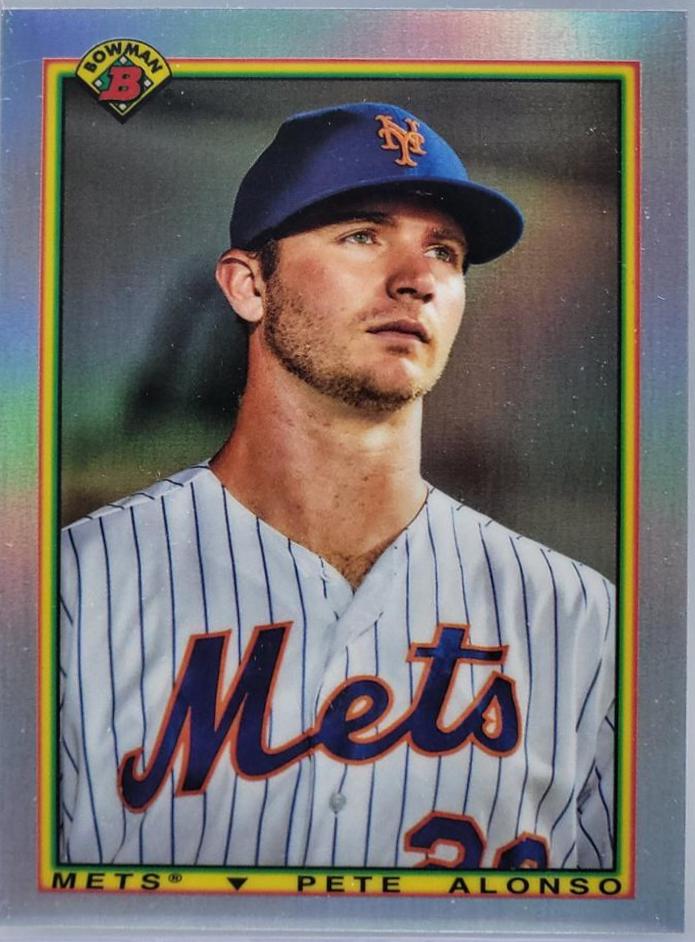 Pete Alonso #90BPA 2020 Bowman Chrome 1990 Baseball