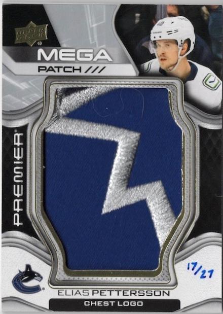 Elias Pettersson #PMP-EP 2022 Upper Deck Premier Mega Patch Hockey