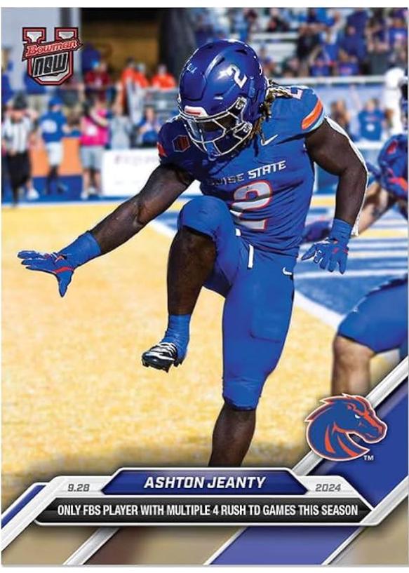 Ashton Jeanty #20 2024 Bowman U Now Football