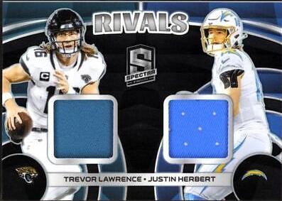 Trevor Lawrence / Justin Herbert #4 Football Cards 2023 Panini Spectra Rivals