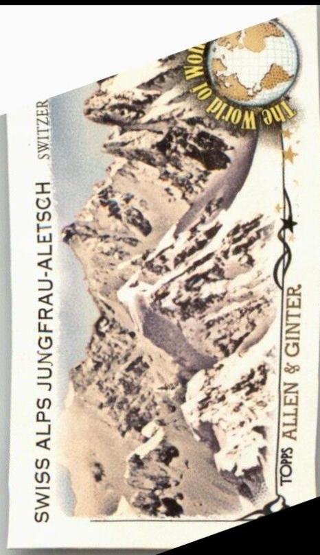 Swiss Alps Jungfrau Aletsch, Switzerland #WOW-18 Baseball Cards 2023 Topps Allen & Ginter World of Wonder Mini