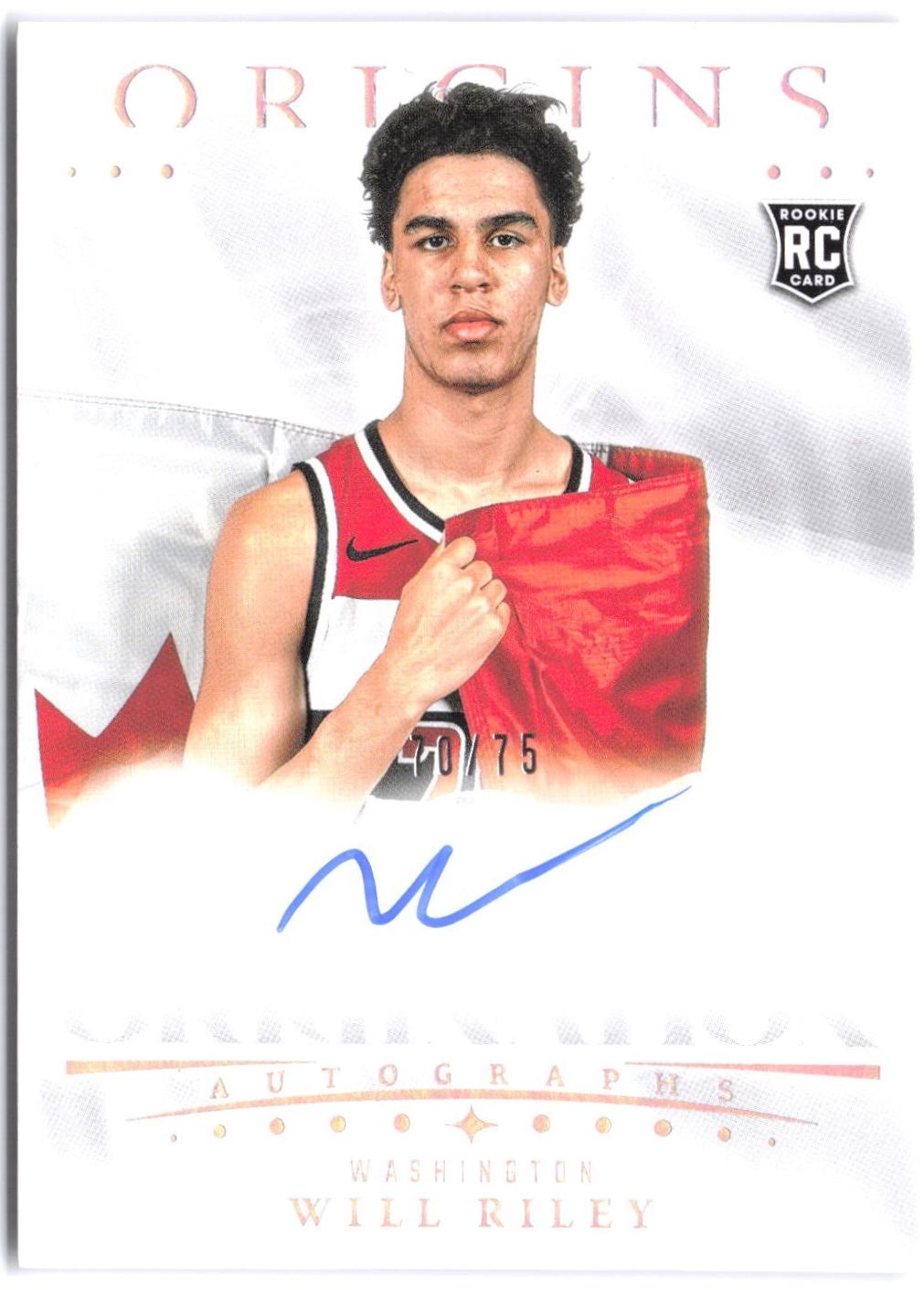 Will Riley #12 2025 Panini Origins Origination Autograph Basketball