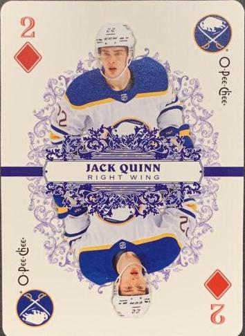 Jack Quinn #2 Hockey Cards 2022 O Pee Chee Playing Cards