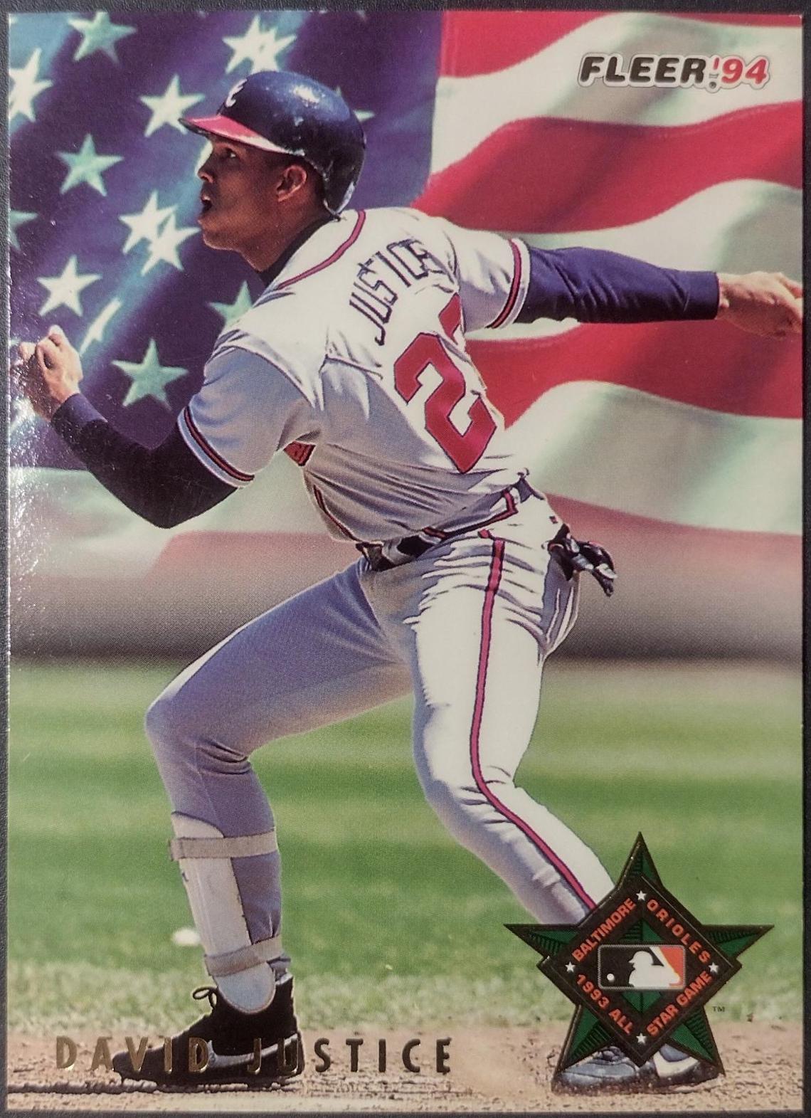David Justice #42 Baseball Cards 1994 Fleer All Stars