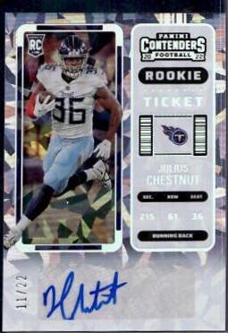 Julius Chestnut [Autograph Cracked Ice Ticket] #274 Prices | 2022