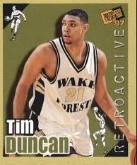 Tim Duncan #RA1 1997 Press Pass Double Threat Retroactive Basketball