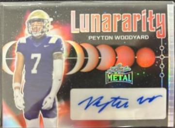 Peyton Woodyard #L-PW1 2024 Leaf Metal Lunararity Autograph Football
