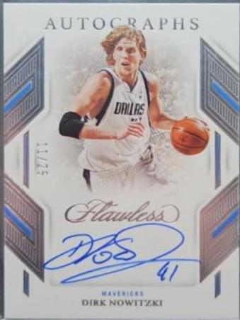 Dirk Nowitzki #8 Basketball Cards 2022 Panini Flawless Autograph