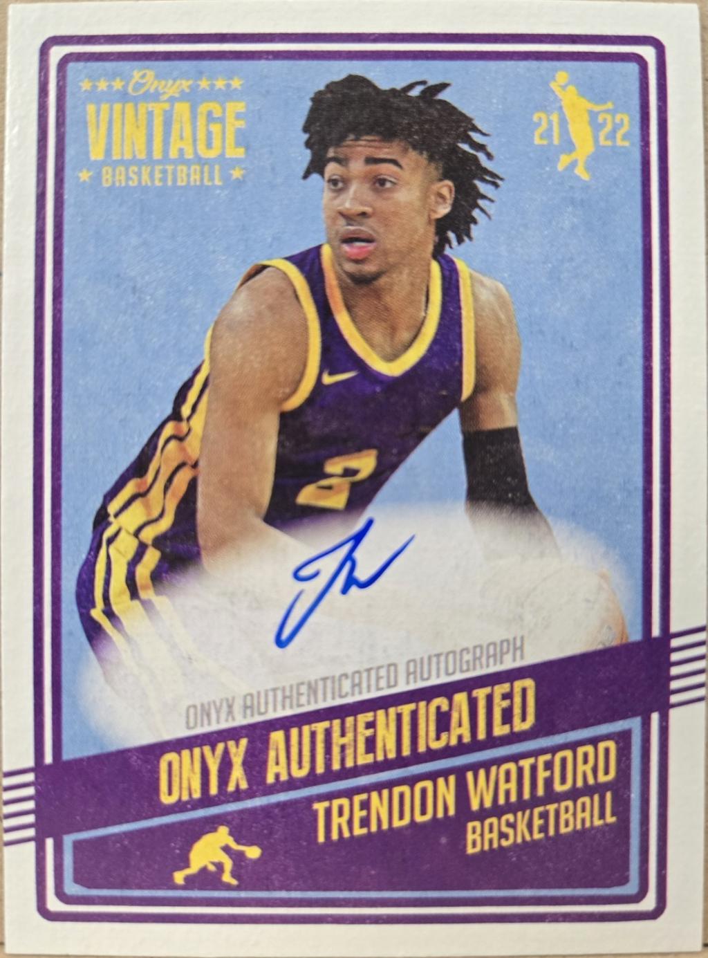 Trendon Watford #VATW 2021 Onyx Vintage Basketball