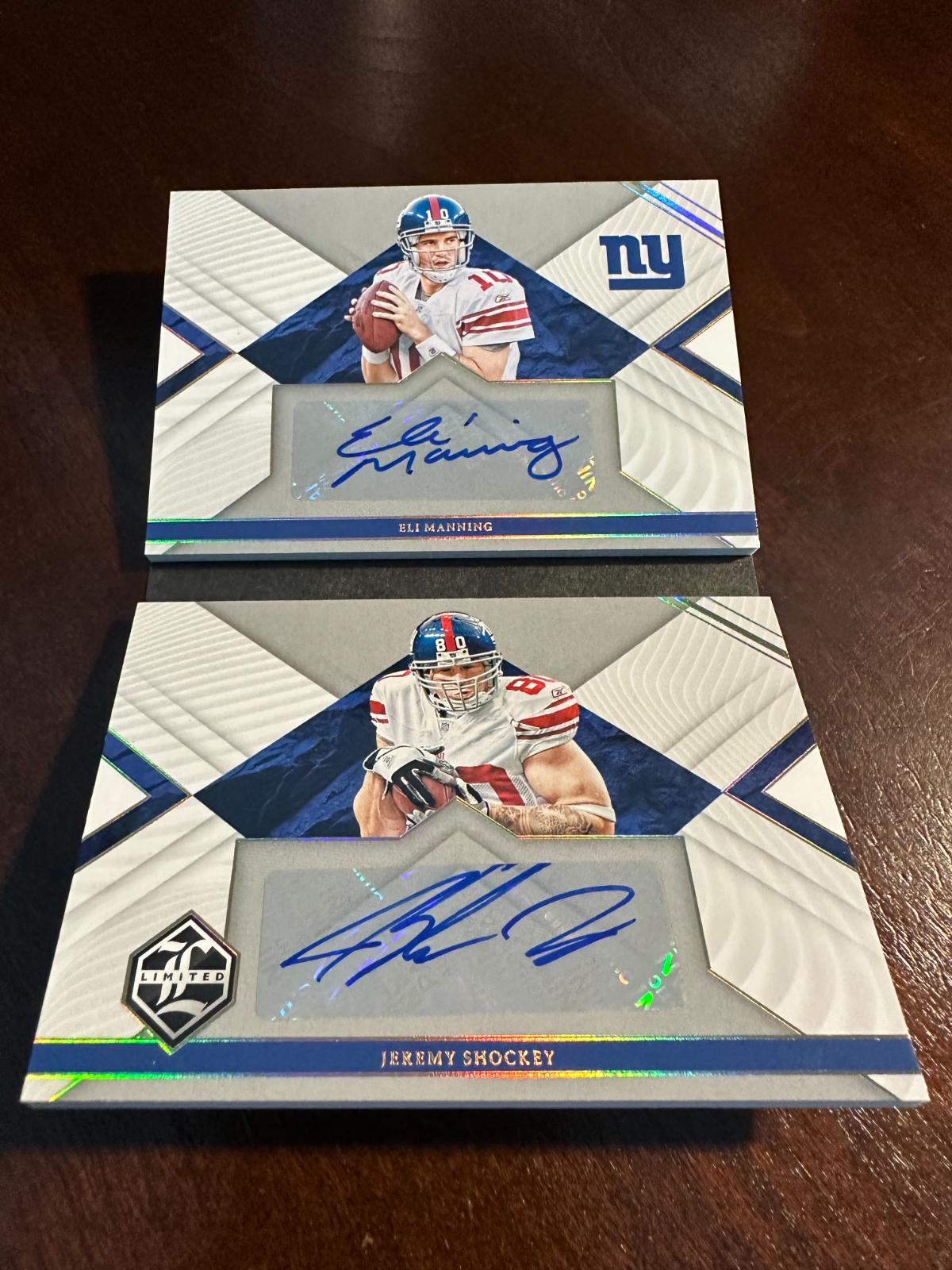 Eli Manning/Jeremy Shockey #PD-NYG Football Cards 2022 Panini Limited Partnership Duals Booklet