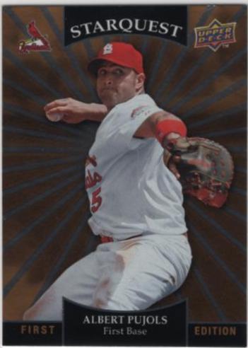 Albert Pujols #SQ-1 Baseball Cards 2009 Upper Deck First Edition Starquest