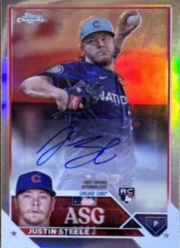 Justin Steele #ASGA-JST Baseball Cards 2023 Topps Chrome Update All Star Game Autographs