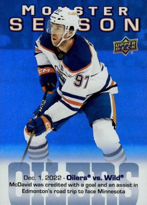 Connor McDavid #MS-24 Hockey Cards 2023 Upper Deck Monster Season
