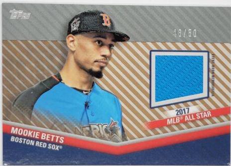 Mookie Betts #ASSC-MB Baseball Cards 2020 Topps Update All Star Stitches Relics