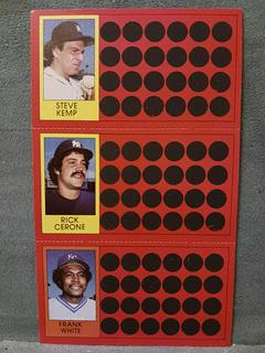 Steve Kemp, Rick Cerone, Frank White #11, 28, 47