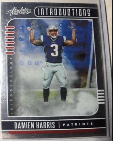 Damien Harris #2 Football Cards 2019 Panini Absolute Introductions