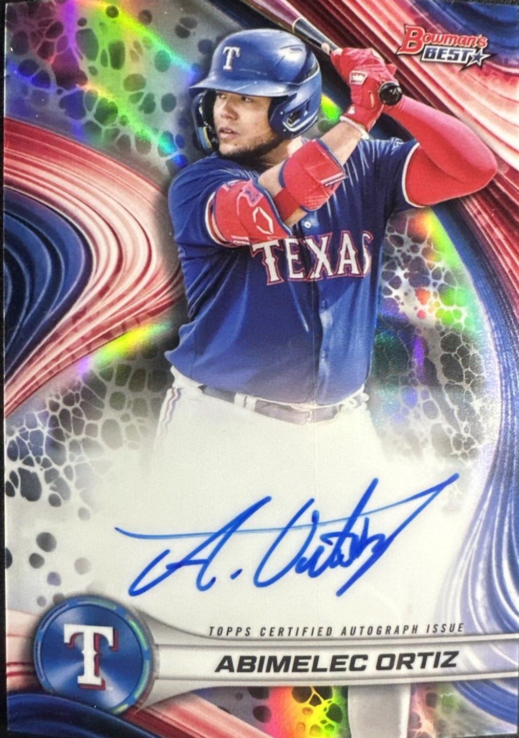 Abimelec Ortiz #B24-AO Baseball Cards 2024 Bowman’s Best Best of 2024 Autograph