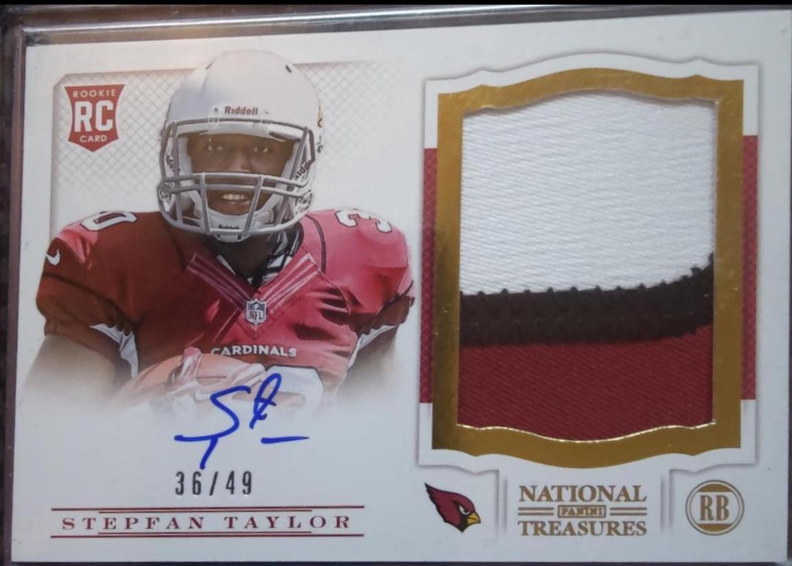 Stepfan Taylor #234 Football Cards 2013 Panini National Treasures Colossal Jersey Number Signature