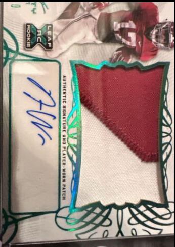 Jaylen Waddle #PA-JW2 2021 Leaf Trinity Patch Autographs Football