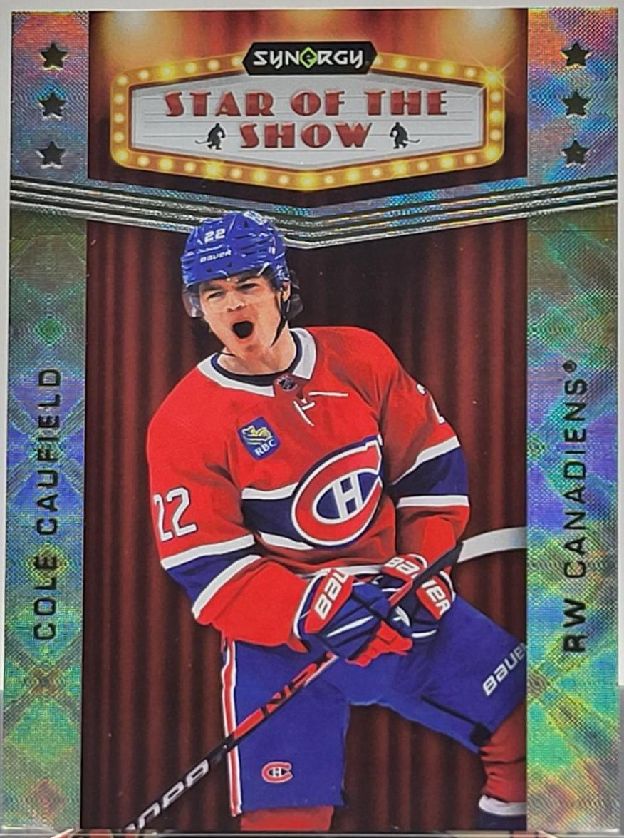 Cole Caufield #SOS-3 Hockey Cards 2023 Upper Deck Synergy Star of the Show