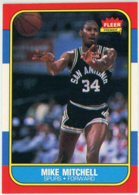 Mike Mitchell #74 Basketball Cards 1986 Fleer