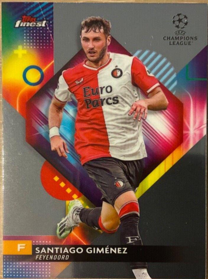 Santiago Gimenez #21 2023 Topps Finest UEFA Club