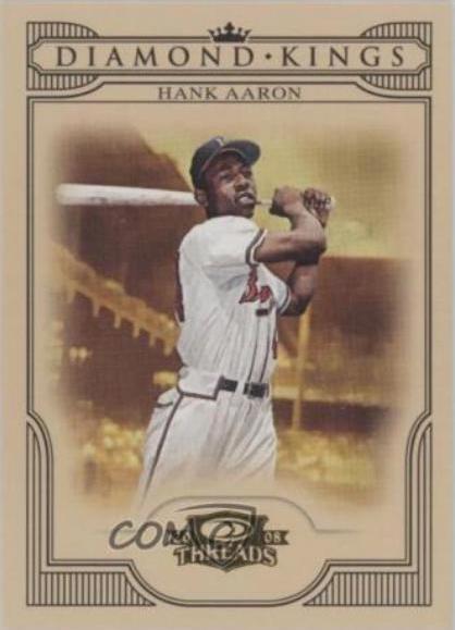 Hank Aaron #DK-26 Baseball Cards 2008 Donruss Threads Diamond Kings