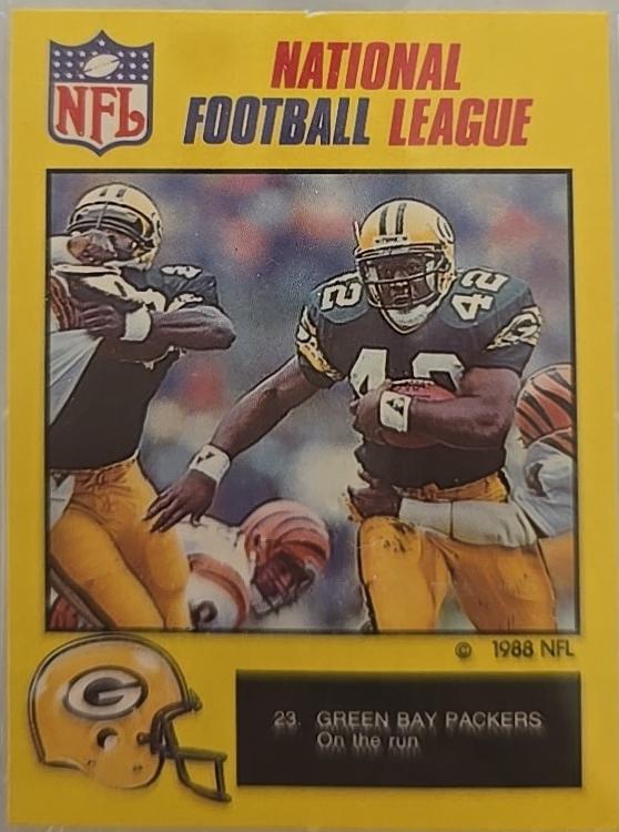 Green Bay Packers #23 1988 Monty Gum Football