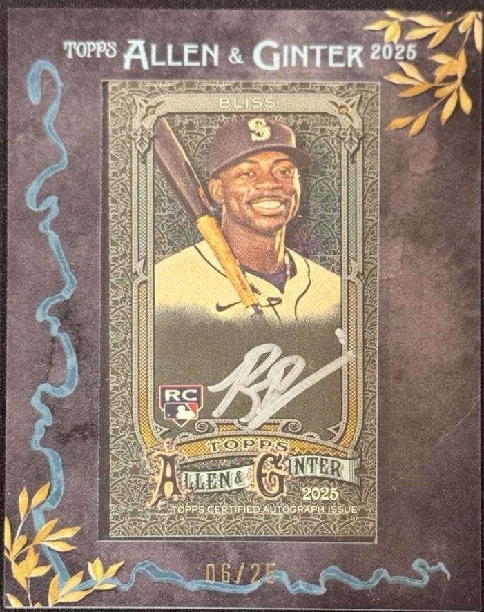 Ryan Bliss #MA-RBL 2025 Topps Allen & Ginter X Mini Baseball Autographs