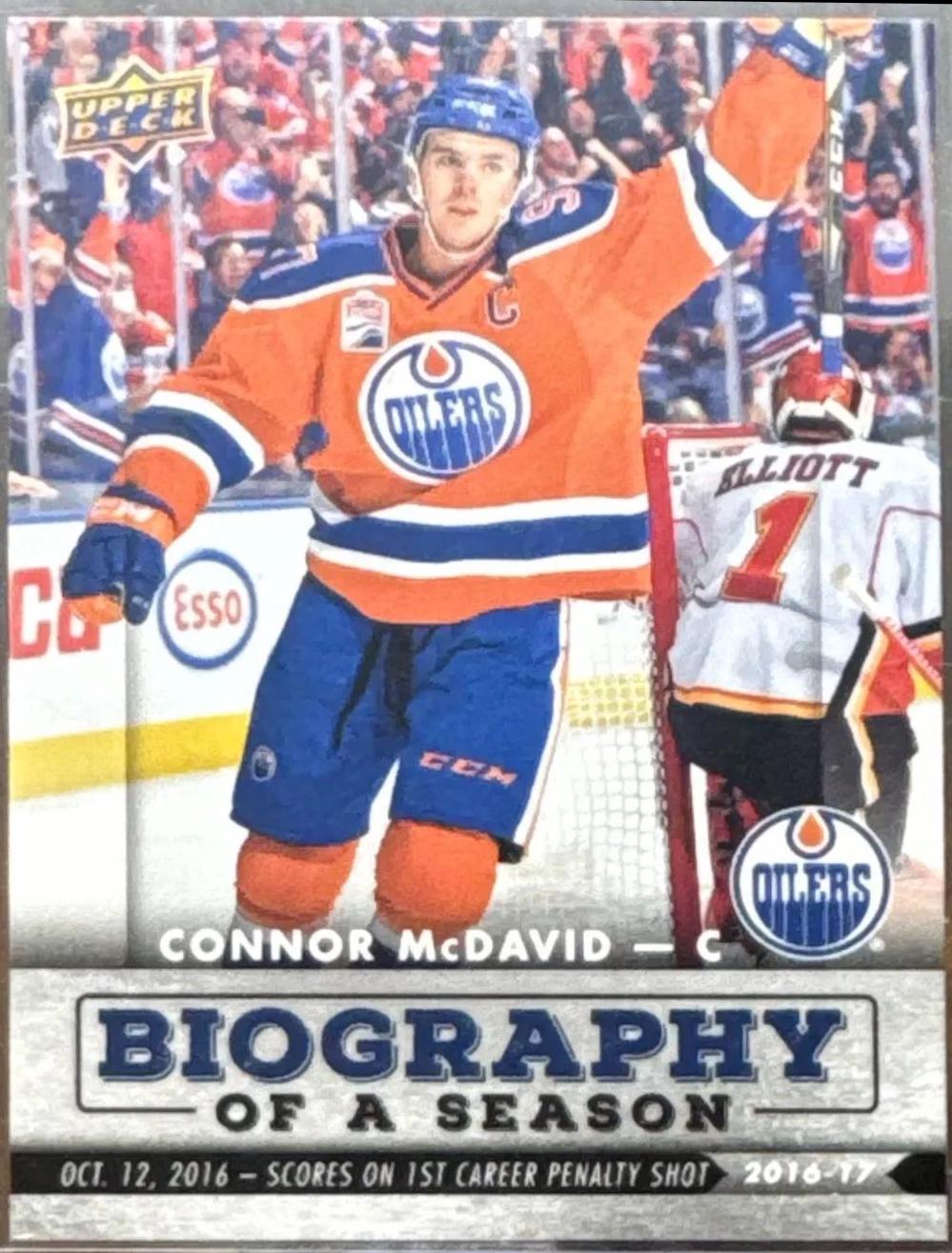 Connor McDavid #EDM-2 Hockey Cards 2016 Upper Deck Biography of a Season