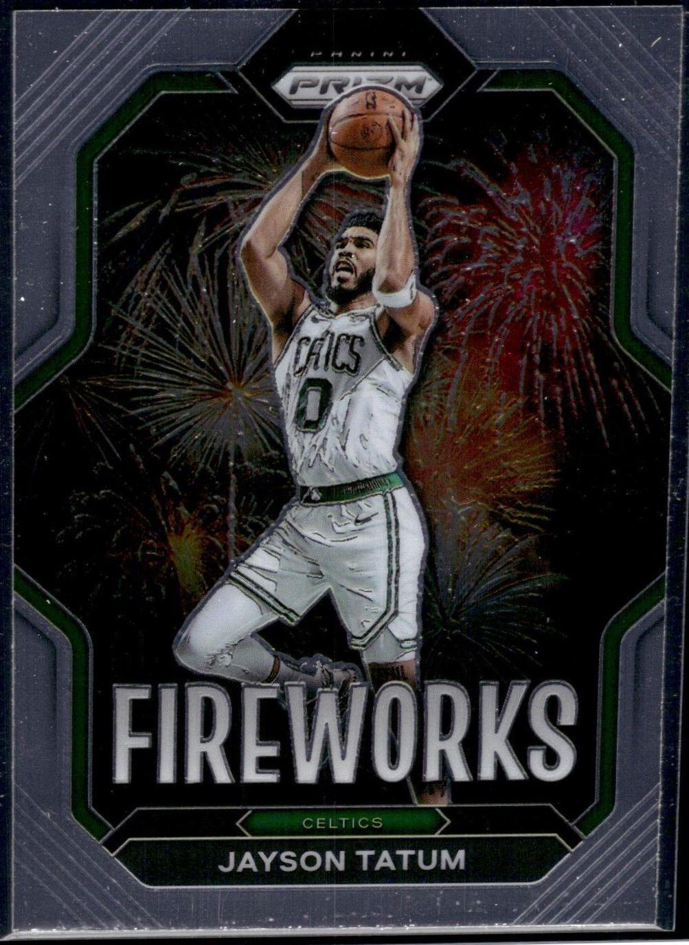Jayson Tatum #5 Basketball Cards 2022 Panini Prizm Fireworks