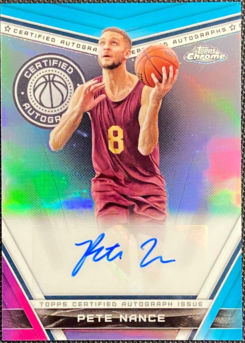 Pete Nance [Blue Basketball Refractor] #CA-PN