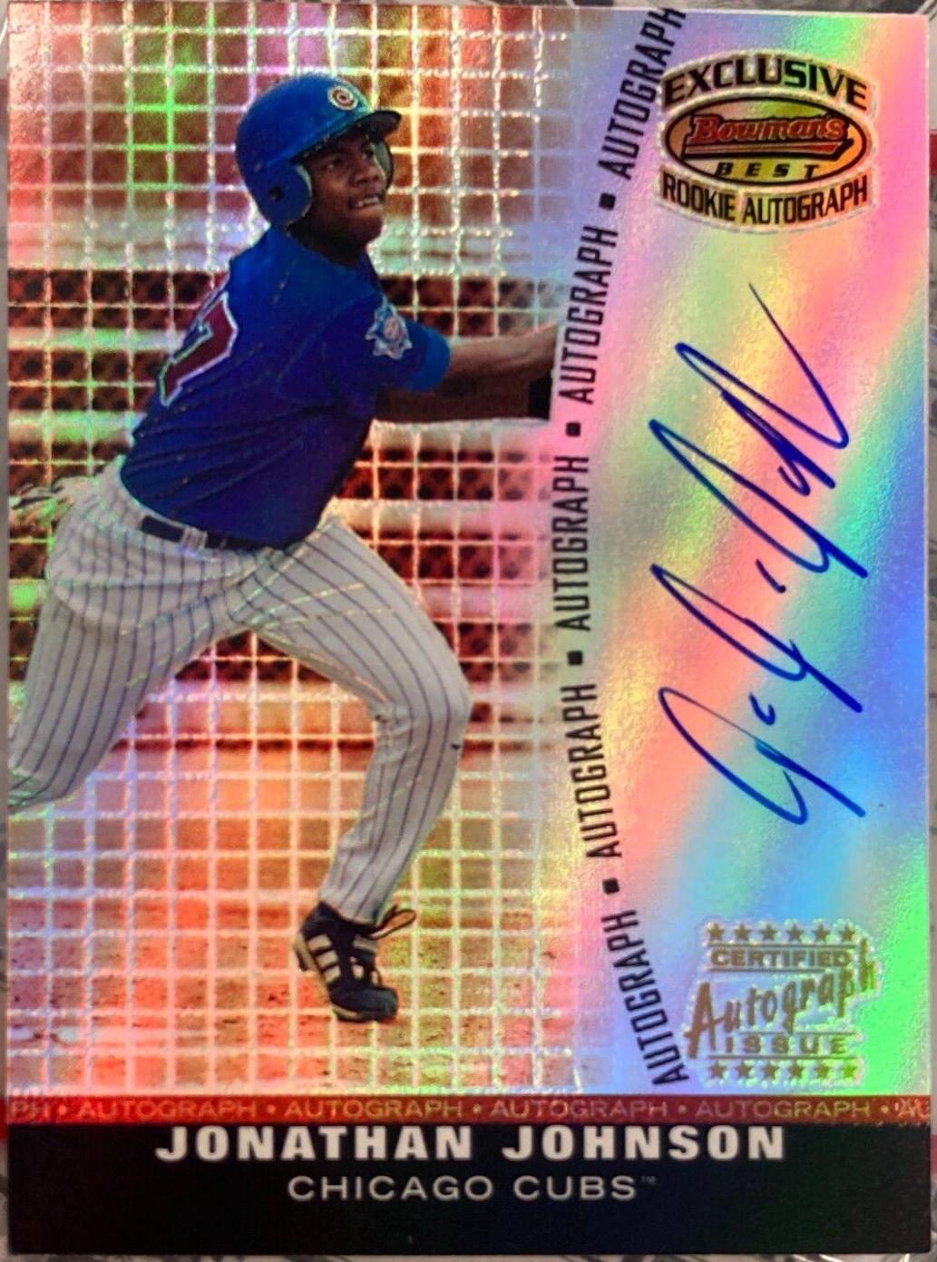Jonathan Johnson #BBEA-JJ Baseball Cards 2001 Bowman's Best Rookie Exclusive Auto