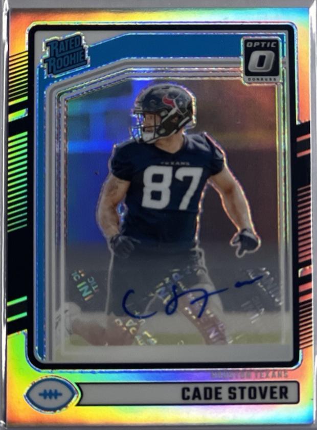 Cade Stover #304 Football Cards 2024 Panini Donruss Optic Rated Rookie Preview Autograph