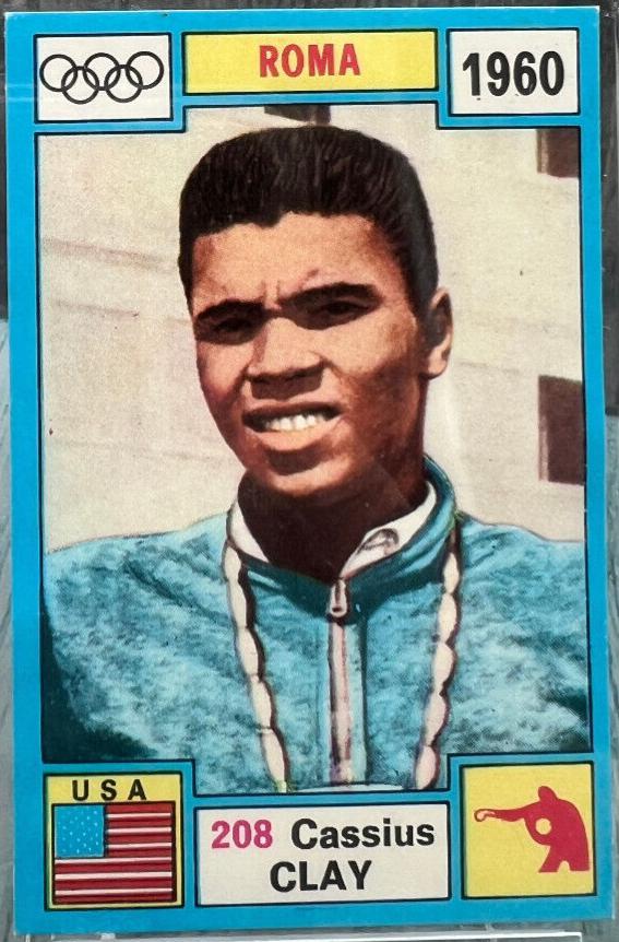 Cassius Clay #208 Boxing Cards 1971 Panini Olympia
