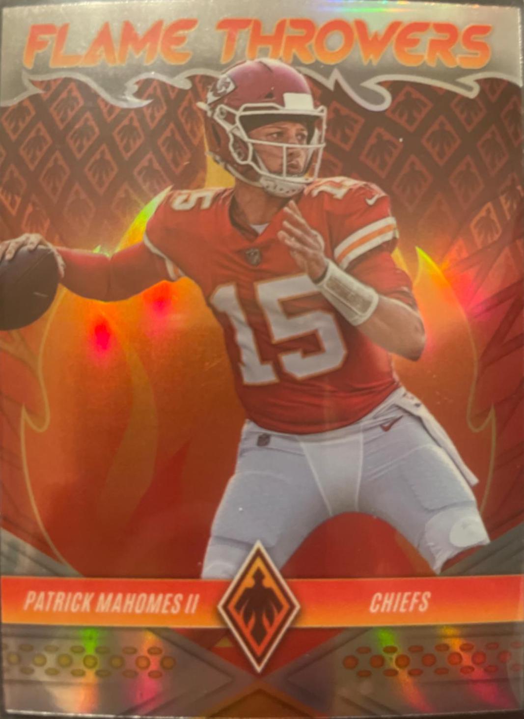 Patrick Mahommes II #FT-4 Football Cards 2022 Panini Phoenix Flame Throwers