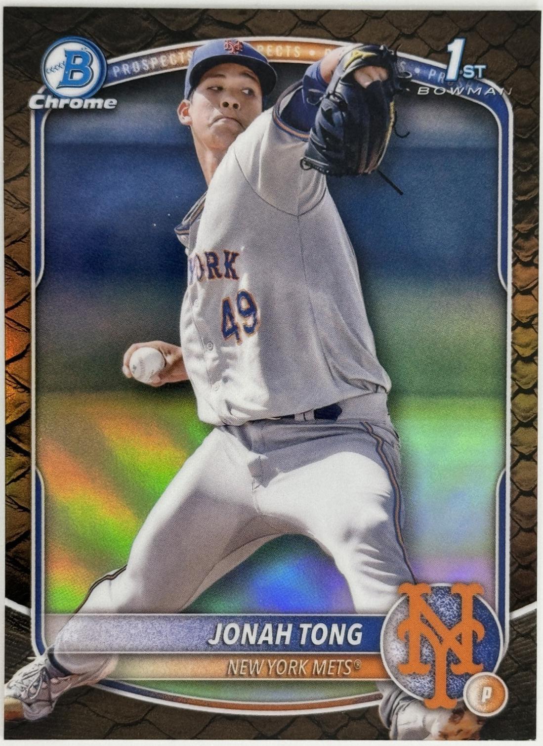 新品，限定セール 2025 Bowman chrome 1st Jonah Tong jonah tong /75 Mets