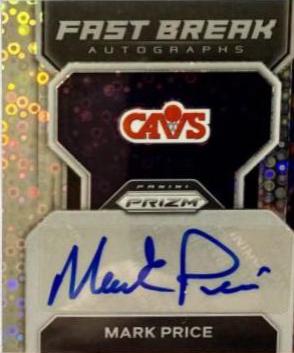 Mark Price #FB-MPC Basketball Cards 2022 Panini Prizm Fast Break Autographs