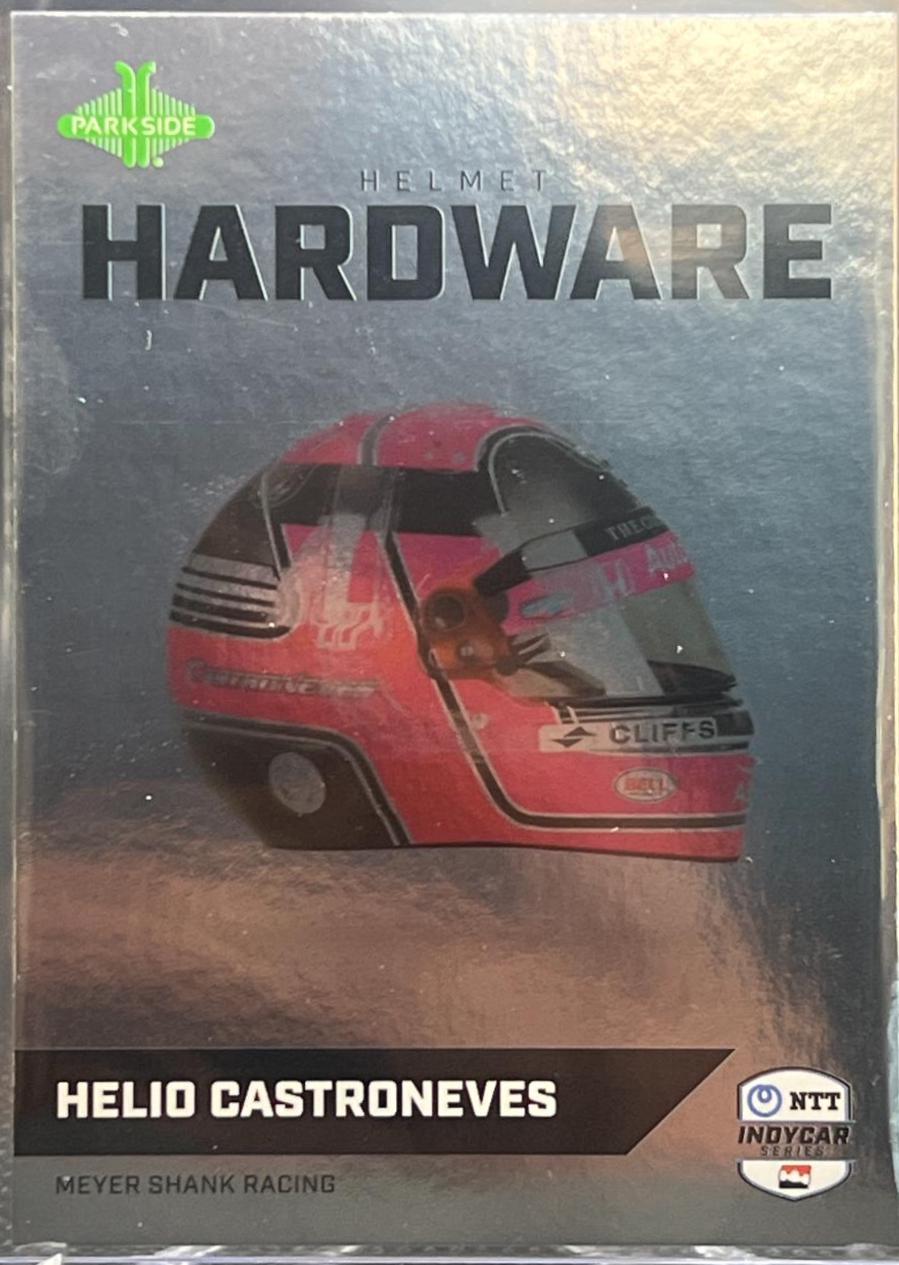 Helio Castroneves #HH-HC Racing Cards 2024 Parkside NTT IndyCar Helmet Hardware