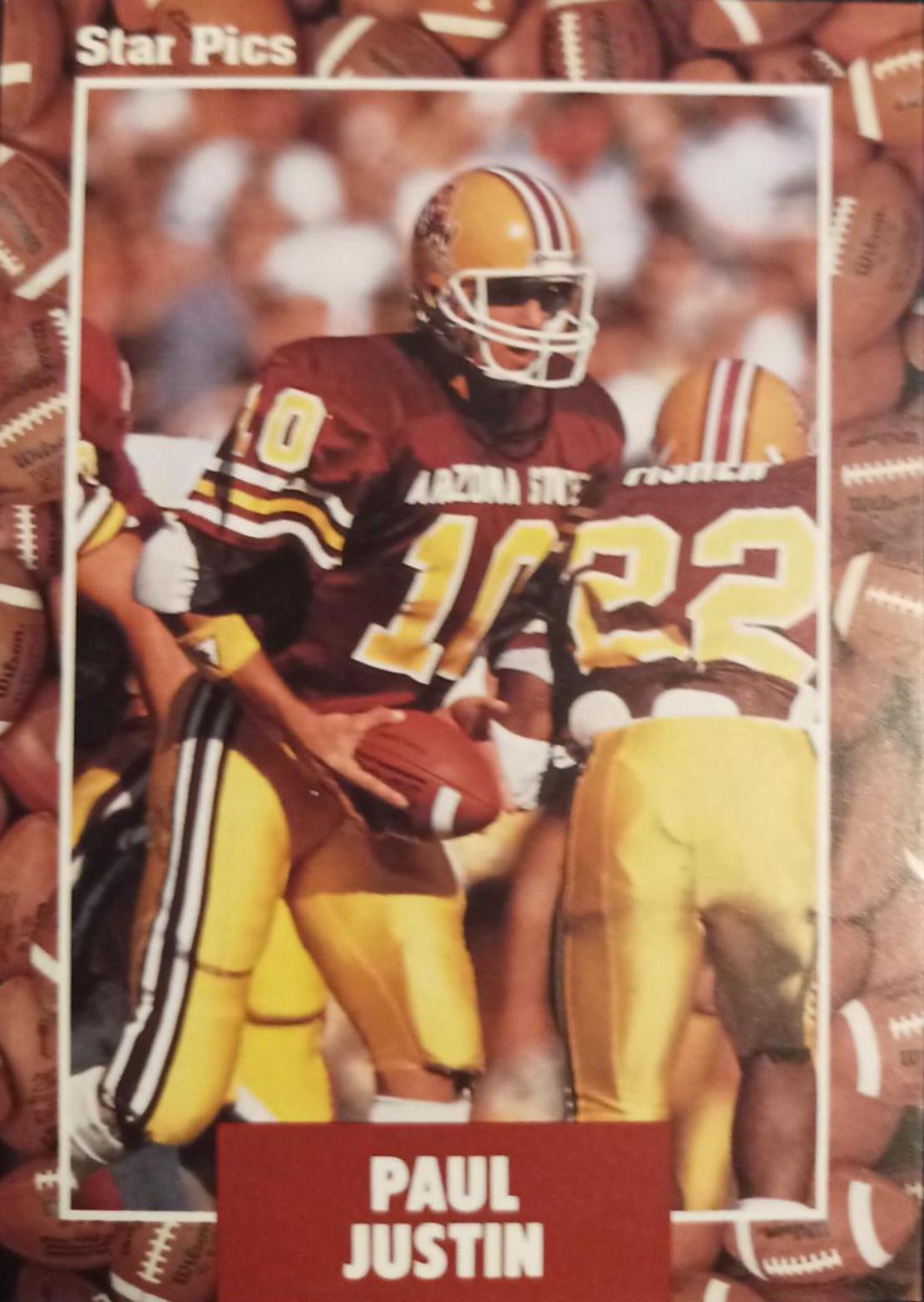 Paul Justin #7 Football Cards 1991 Star Pics
