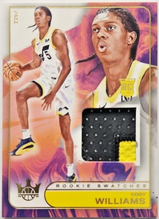 Cody Williams #RJS-CDW Basketball Cards 2024 Panini Court Kings Rookie Swatch