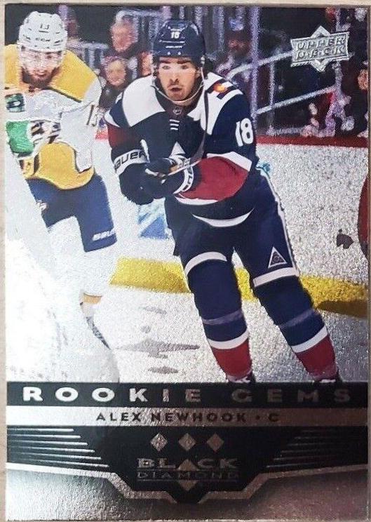 Alex Newhook #RG-AN Hockey Cards 2021 Upper Deck Black Diamond Rookie Gems