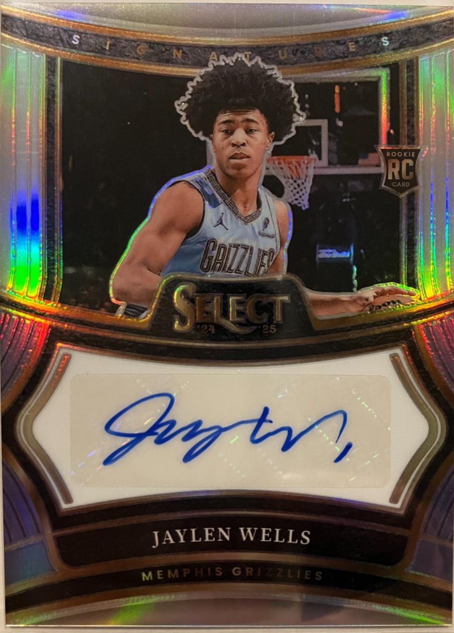 Jaylen Wells #13 2024 Panini Select Rookie Signature Basketball
