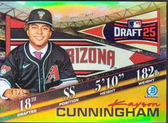 Kayson Cunningham [Gold Refractor] #BDN-2 Baseball Cards 2025 Bowman Draft Night Prices