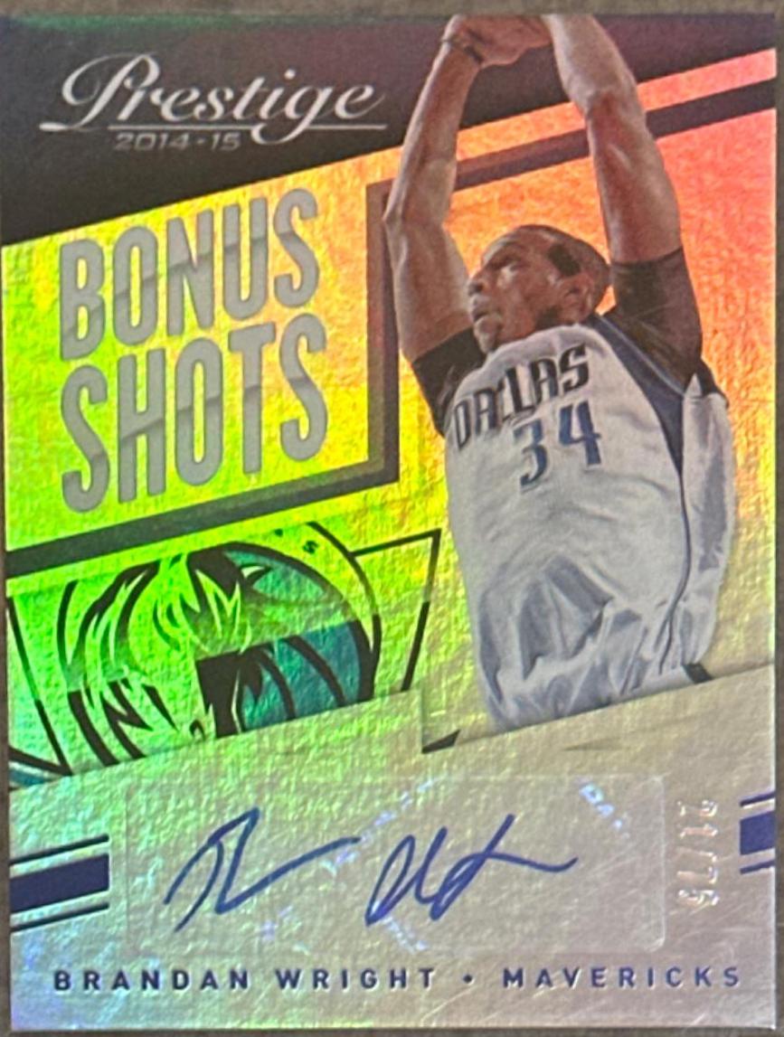 Brandon Wright #77 Basketball Cards 2014 Panini Prestige Bonus Shots Autographs