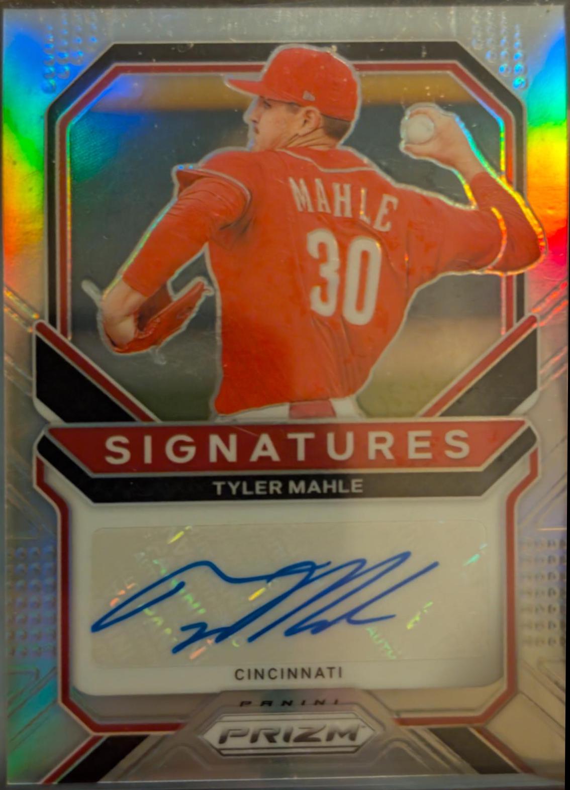 Tyler Mahle #SIG-TM Baseball Cards 2021 Panini Prizm Signatures